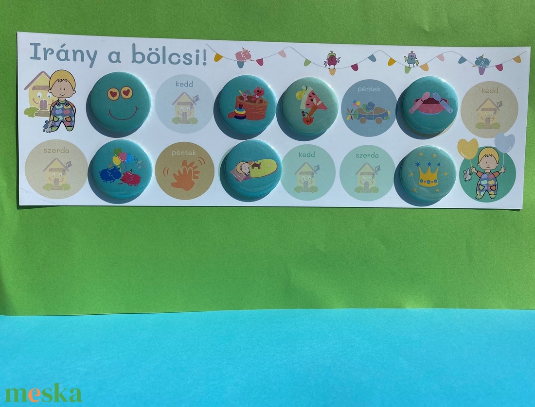 Irány a bölcsi! - Mágnestábla beszoktatáshoz - 2 féle - játék & sport - ovis felszerelés - egyéb ovis kiegészítő - Meska.hu Irány a bölcsi! - Mágnestábla beszoktatáshoz - 2 féle - játék & sport - ovis felszerelés - egyéb ovis kiegészítő - Meska.hu
