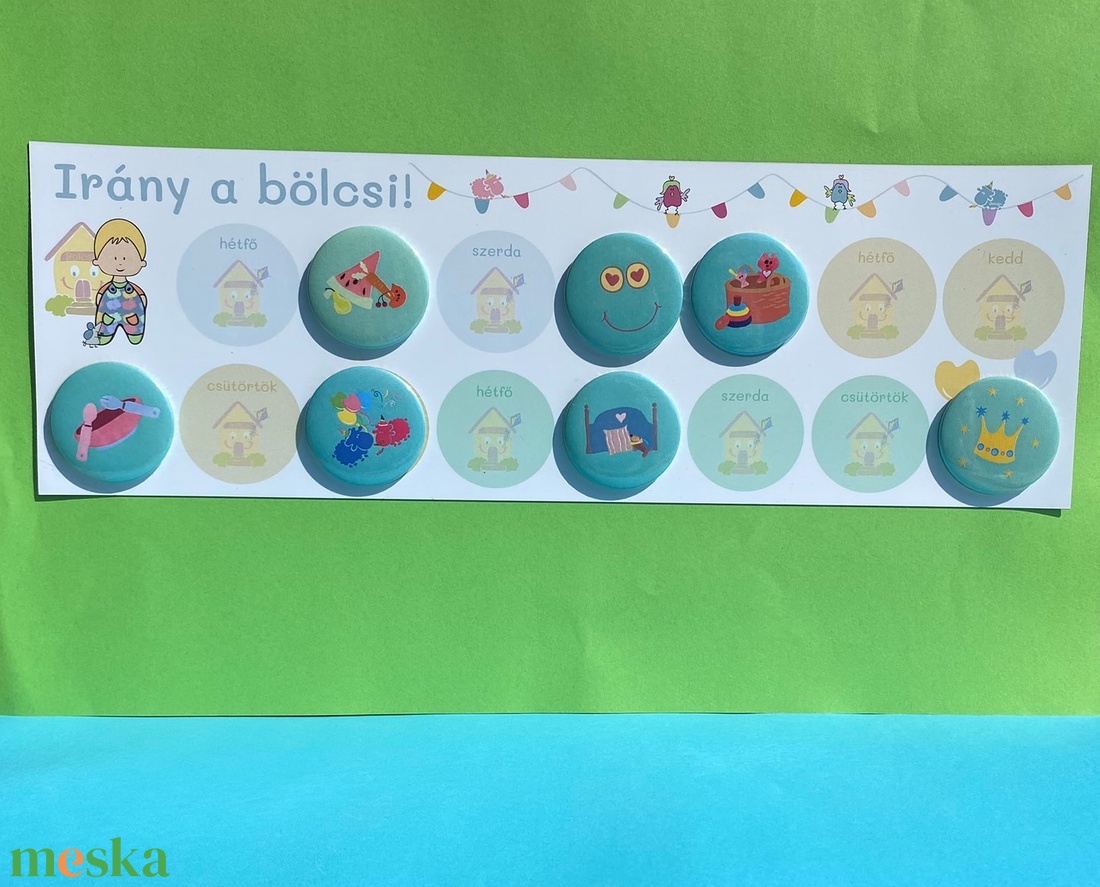 Irány a bölcsi! - Mágnestábla beszoktatáshoz - 2 féle - játék & sport - ovis felszerelés - egyéb ovis kiegészítő - Meska.hu Irány a bölcsi! - Mágnestábla beszoktatáshoz - 2 féle - játék & sport - ovis felszerelés - egyéb ovis kiegészítő - Meska.hu