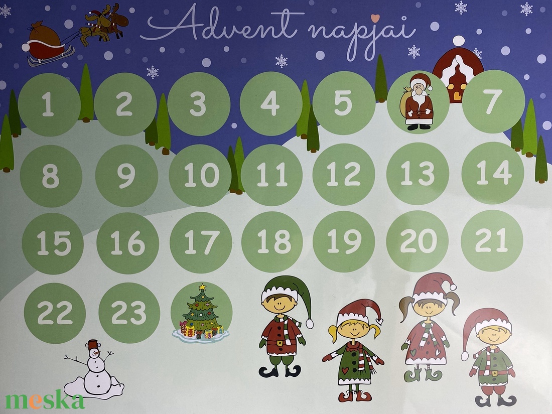 Mágneses adventi naptár, kalendárium gyerekeknek - karácsony - adventi díszek - adventi naptár - Meska.hu Mágneses adventi naptár, kalendárium gyerekeknek - karácsony - adventi díszek - adventi naptár - Meska.hu