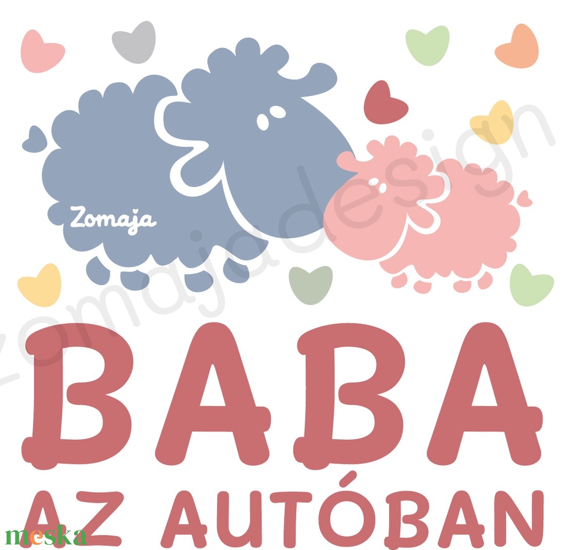 Baba az autóban, Kismama az autóban mágnes - otthon & életmód - konyhafelszerelés, tálalás - konyhai dekoráció - hűtőmágnes - Meska.hu