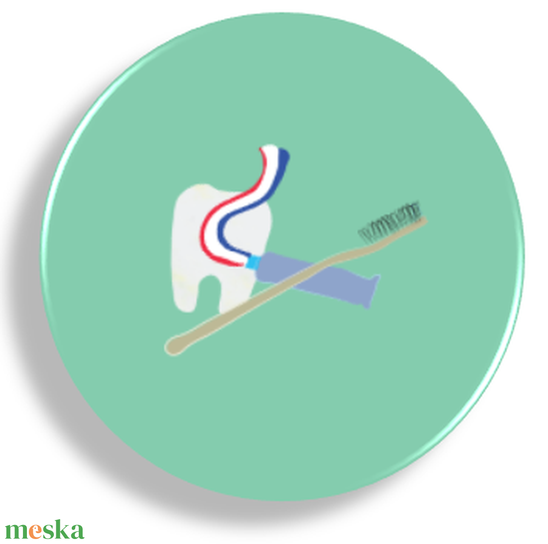 Fogmosás, szájápolás mágnes - otthon & életmód - konyhafelszerelés, tálalás - konyhai dekoráció - hűtőmágnes - Meska.hu