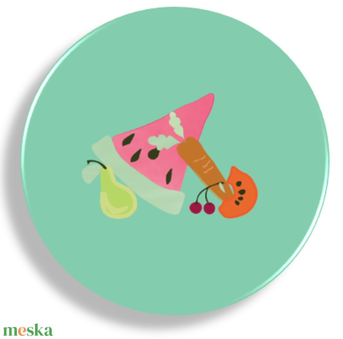 Gyümölcsevés, egészséges táplálkozás mágnes - otthon & életmód - konyhafelszerelés, tálalás - konyhai dekoráció - hűtőmágnes - Meska.hu