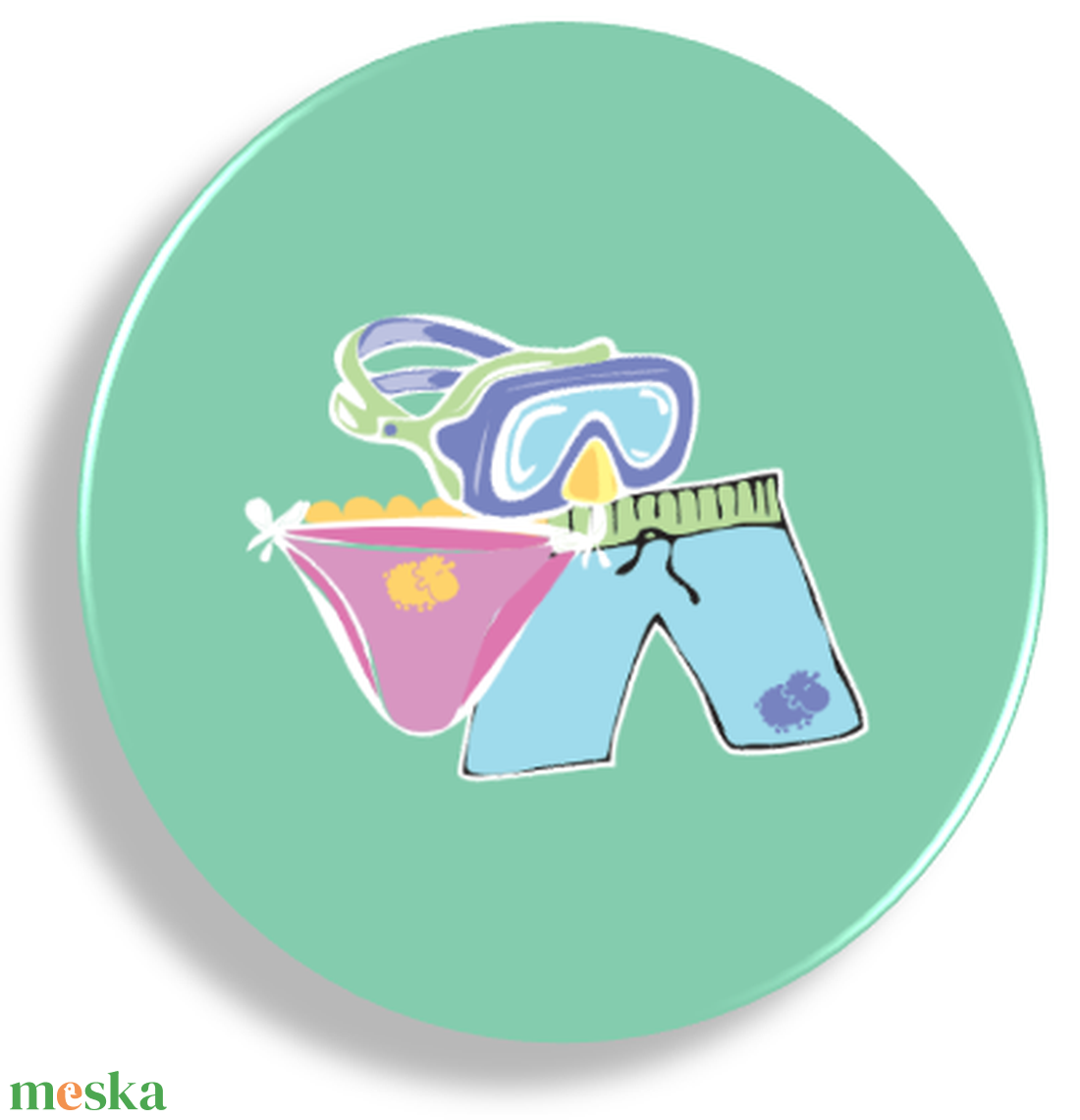 Úszás, fürdőruha, nyaralás mágnes - otthon & életmód - konyhafelszerelés, tálalás - konyhai dekoráció - hűtőmágnes - Meska.hu