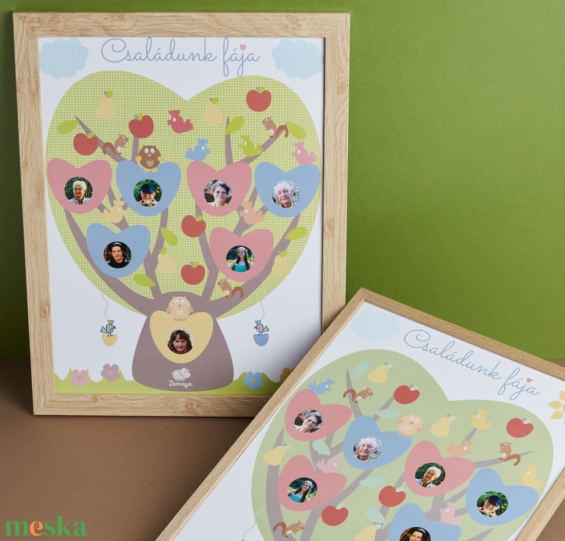 Csináld magad! - Elővágott matricás családfa - karácsony - mikulás - mikulás ajándékok - Meska.hu