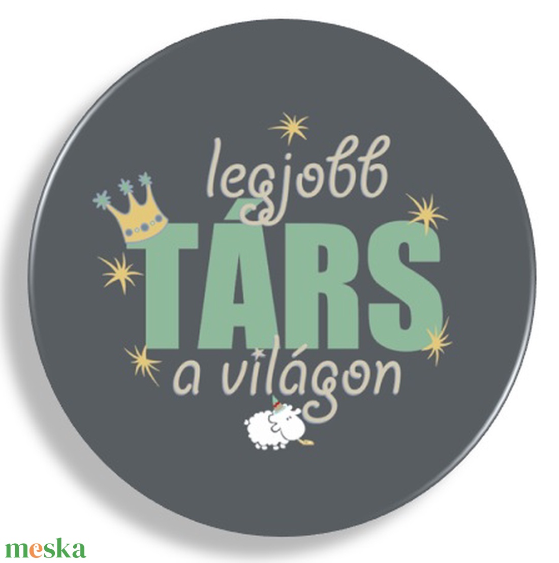 Kerek mágnes apukáknak és papáknak, nagypapáknak, férjnek - otthon & életmód - konyhafelszerelés, tálalás - konyhai dekoráció - hűtőmágnes - Meska.hu