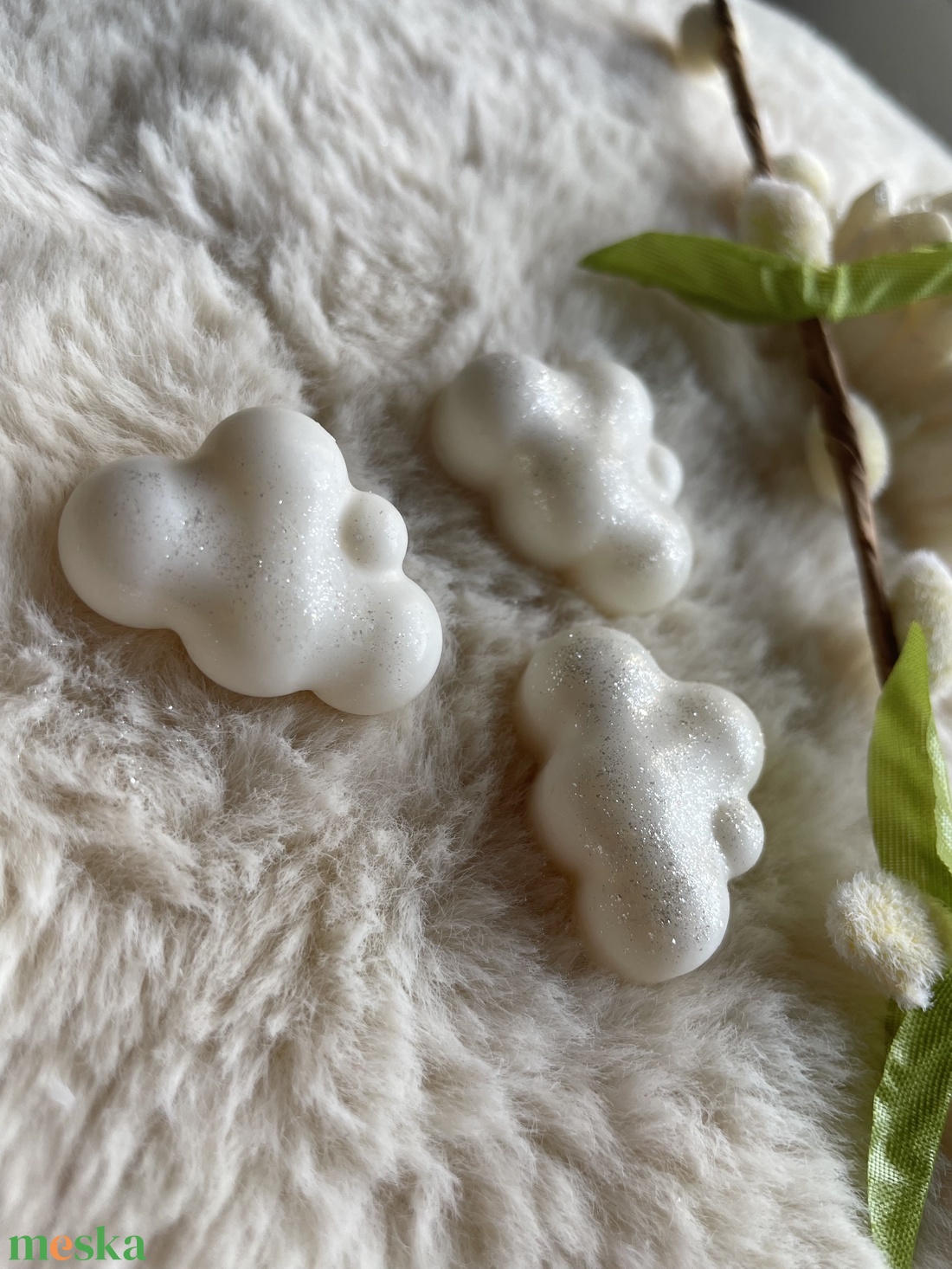 Felhő formájú szója(illat)viasz figurák - otthon & életmód - gyertya, illat, aroma - illatviasz - Meska.hu