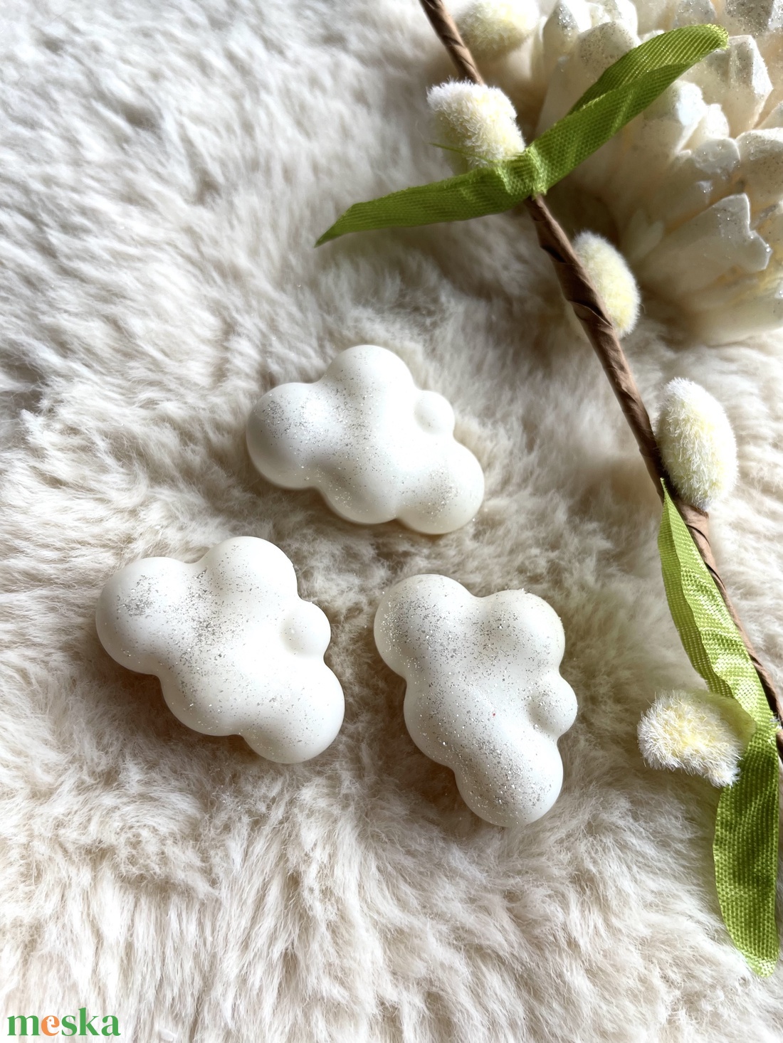 Felhő formájú szója(illat)viasz figurák - otthon & életmód - gyertya, illat, aroma - illatviasz - Meska.hu