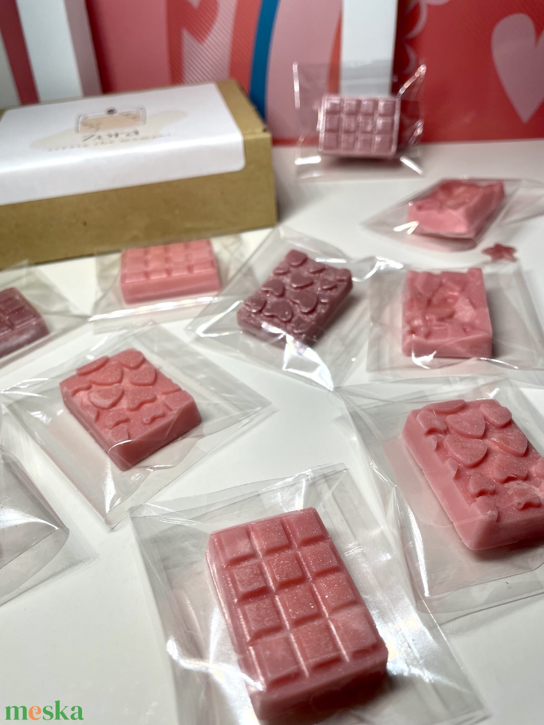 Nőnapi szójaviasz táblácskák - otthon & életmód - gyertya, illat, aroma - illatviasz - Meska.hu