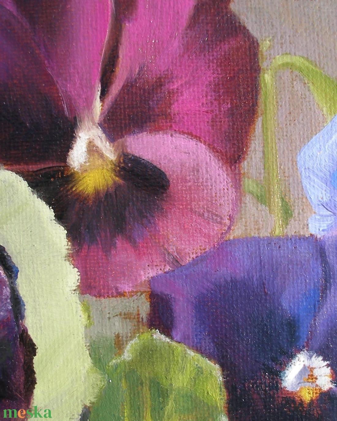 Árvácskák olajfestmény - művészet - festmény - olajfestmény - Meska.hu