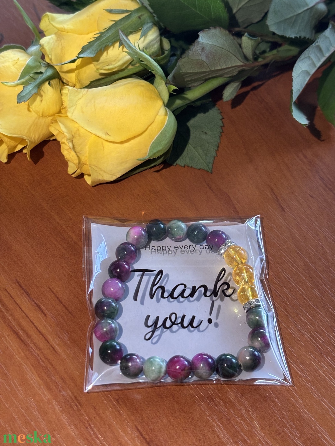 BŐSÉG - Lilaperzsa jáde  Citrin karkötő - ékszer - karkötő - ásványkarkötő - Meska.hu