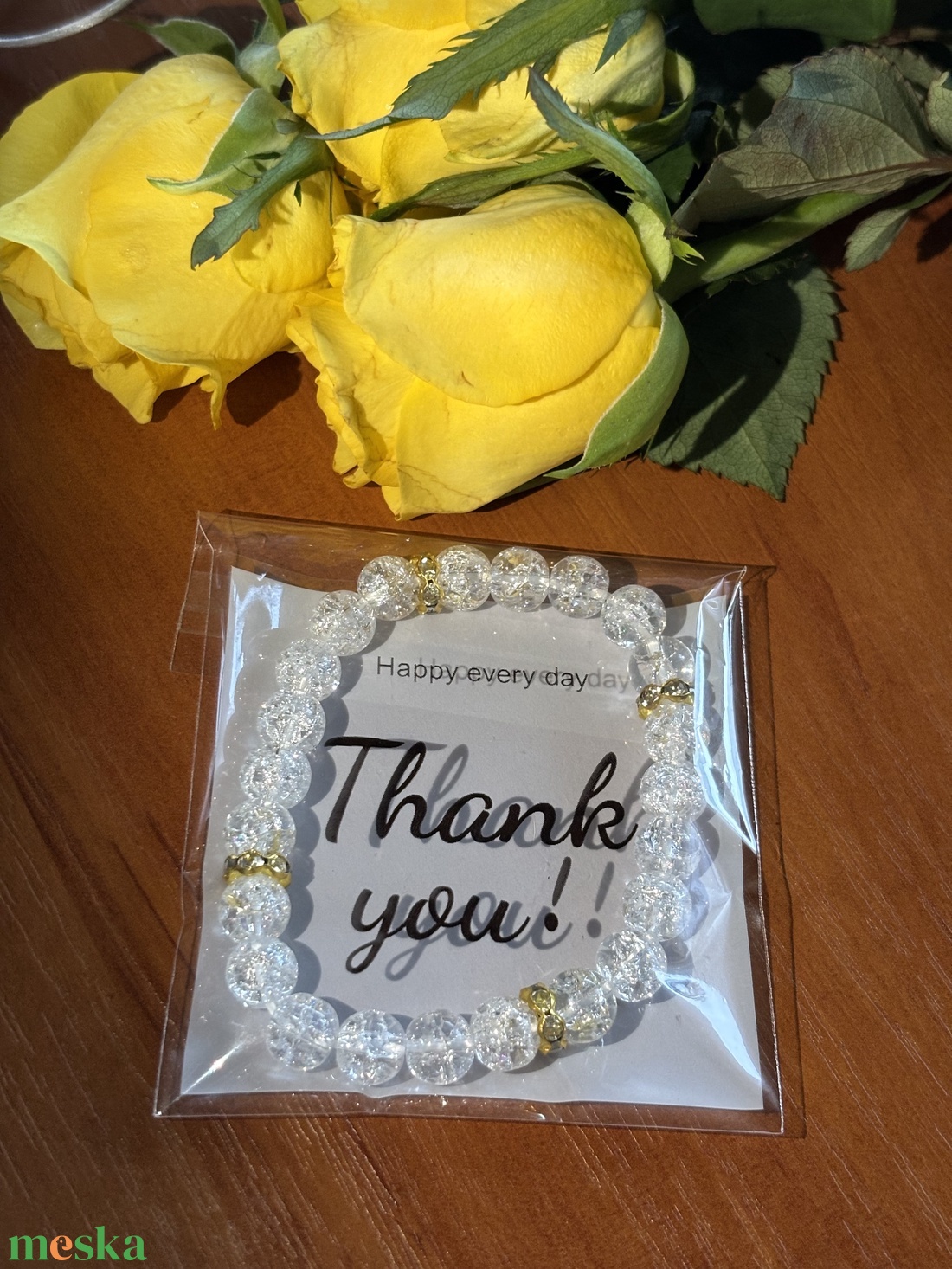 GYÓGYÍTÓ - Hegyi kristály karkötő - ékszer - karkötő - ásványkarkötő - Meska.hu