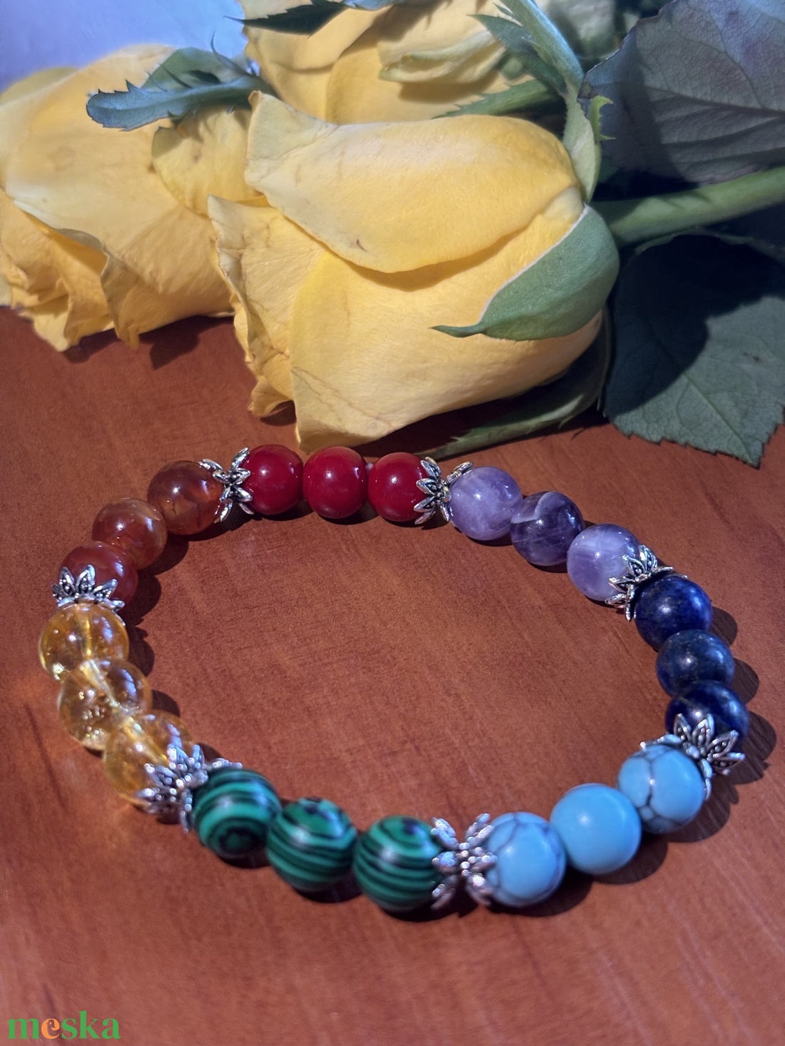 Csakra karkötő - ékszer - karkötő - ásványkarkötő - Meska.hu