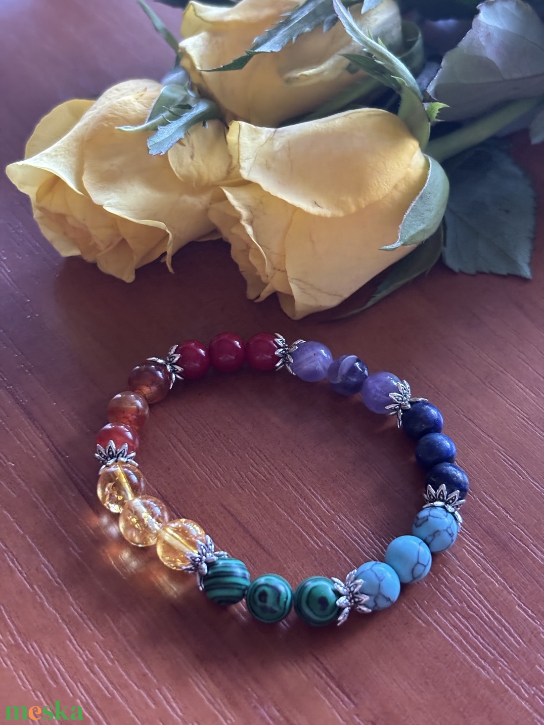 Csakra karkötő - ékszer - karkötő - ásványkarkötő - Meska.hu