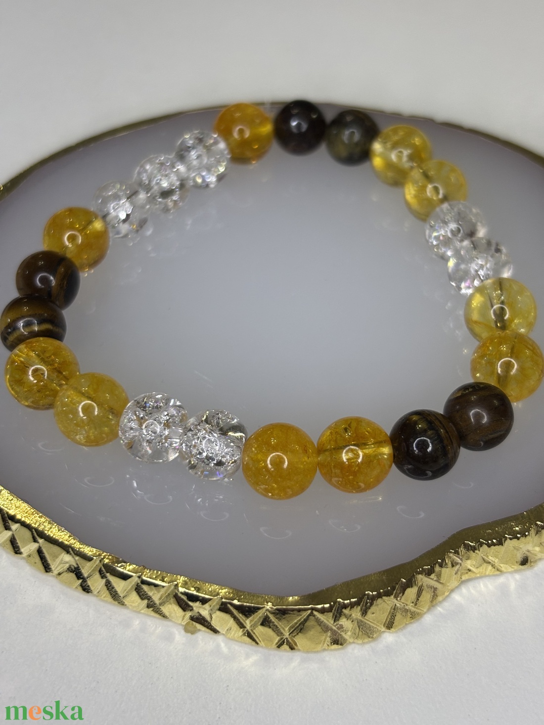 Gyomorproblémák elleni karkötő - ékszer - karkötő - ásványkarkötő - Meska.hu