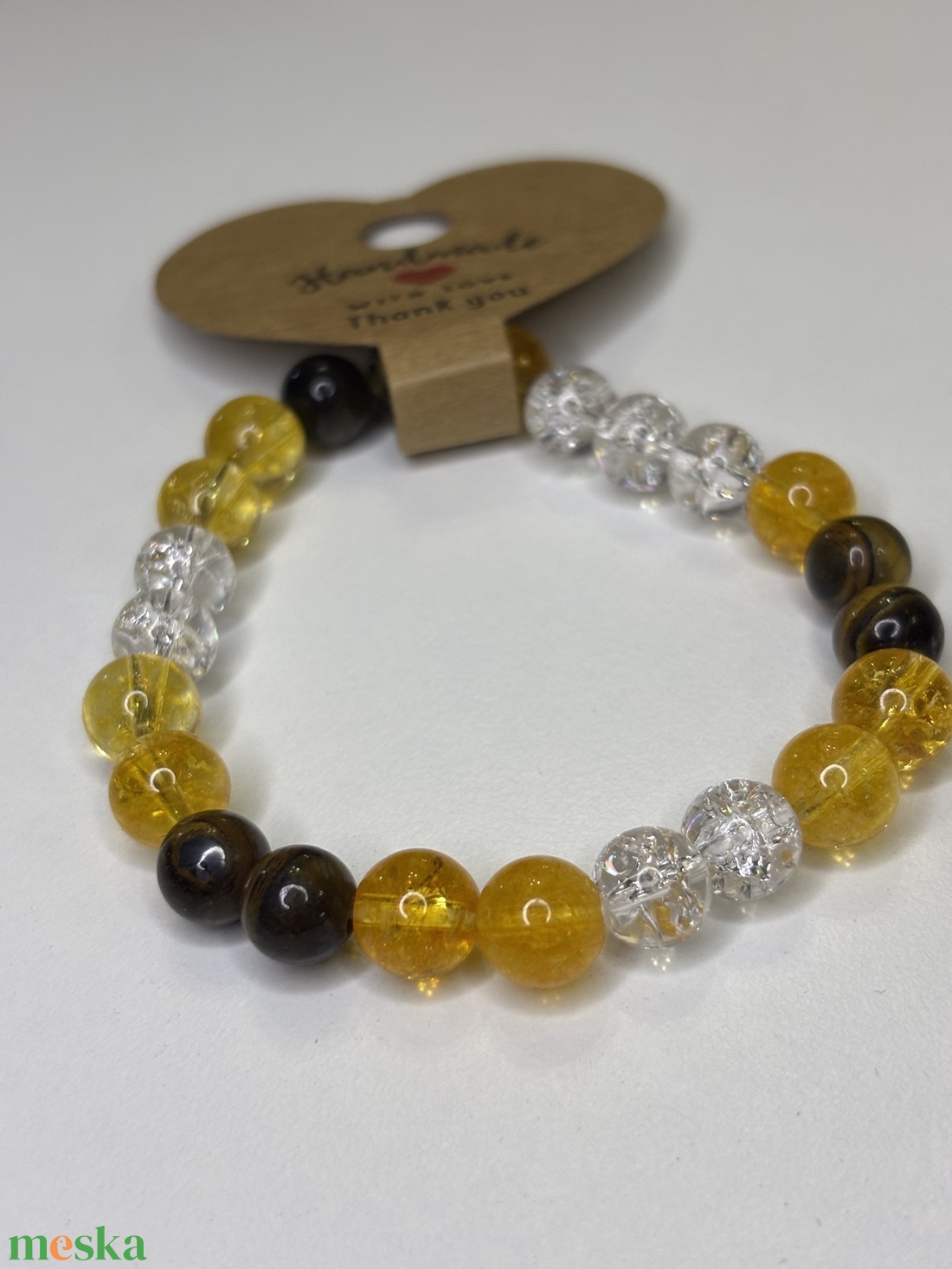 Gyomorproblémák elleni karkötő - ékszer - karkötő - ásványkarkötő - Meska.hu