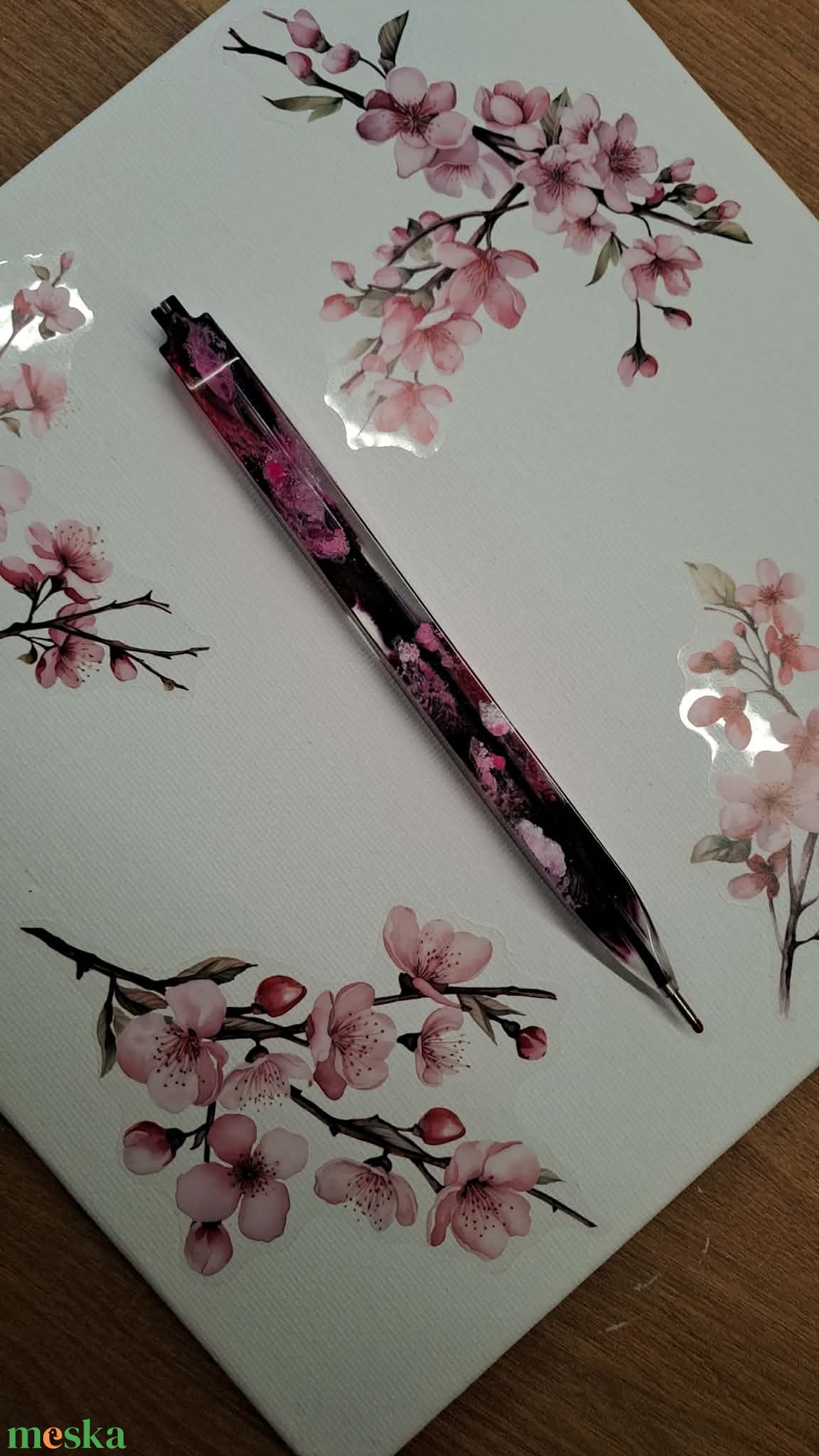 Epoxy toll lila-rózsaszín árnyalatokkal - otthon & életmód - papír, írószer - ceruza & toll - Meska.hu