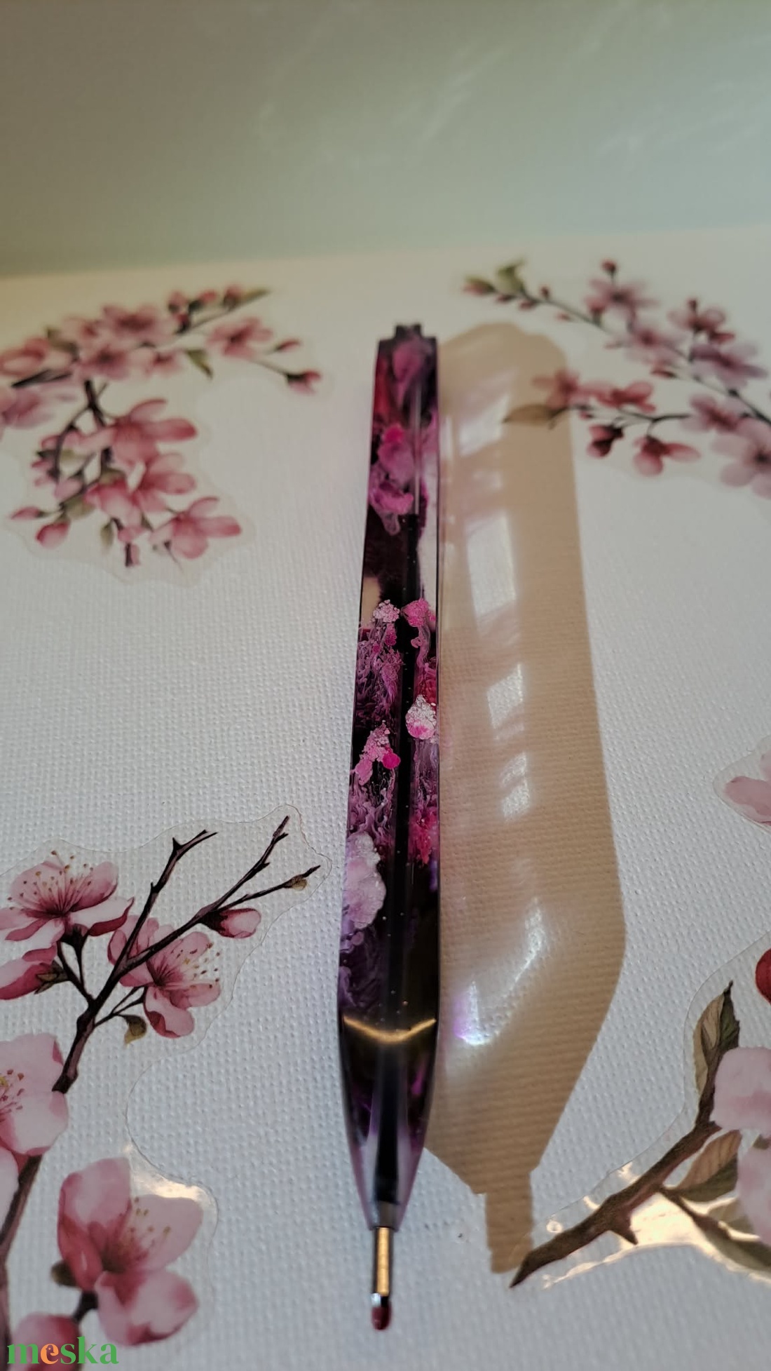 Epoxy toll lila-rózsaszín árnyalatokkal - otthon & életmód - papír, írószer - ceruza & toll - Meska.hu