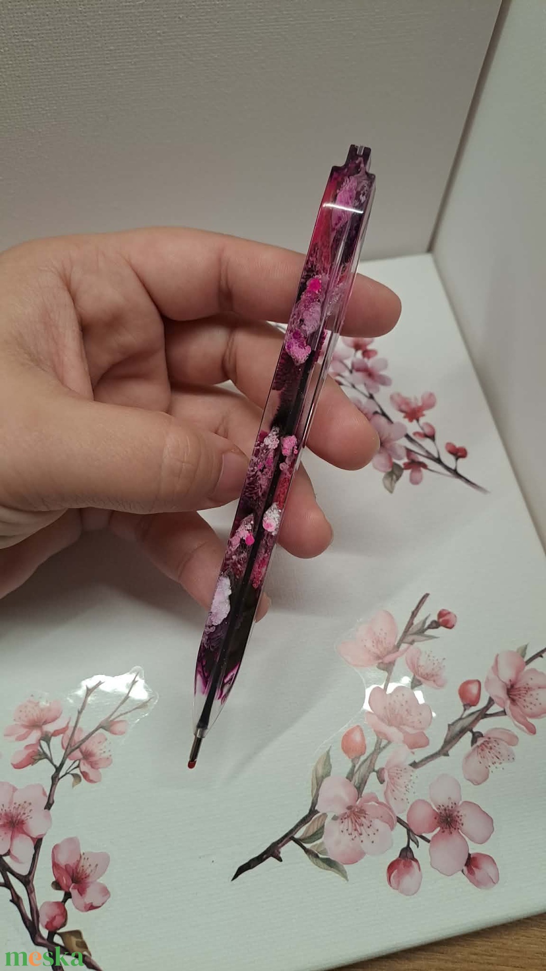 Epoxy toll lila-rózsaszín árnyalatokkal - otthon & életmód - papír, írószer - ceruza & toll - Meska.hu