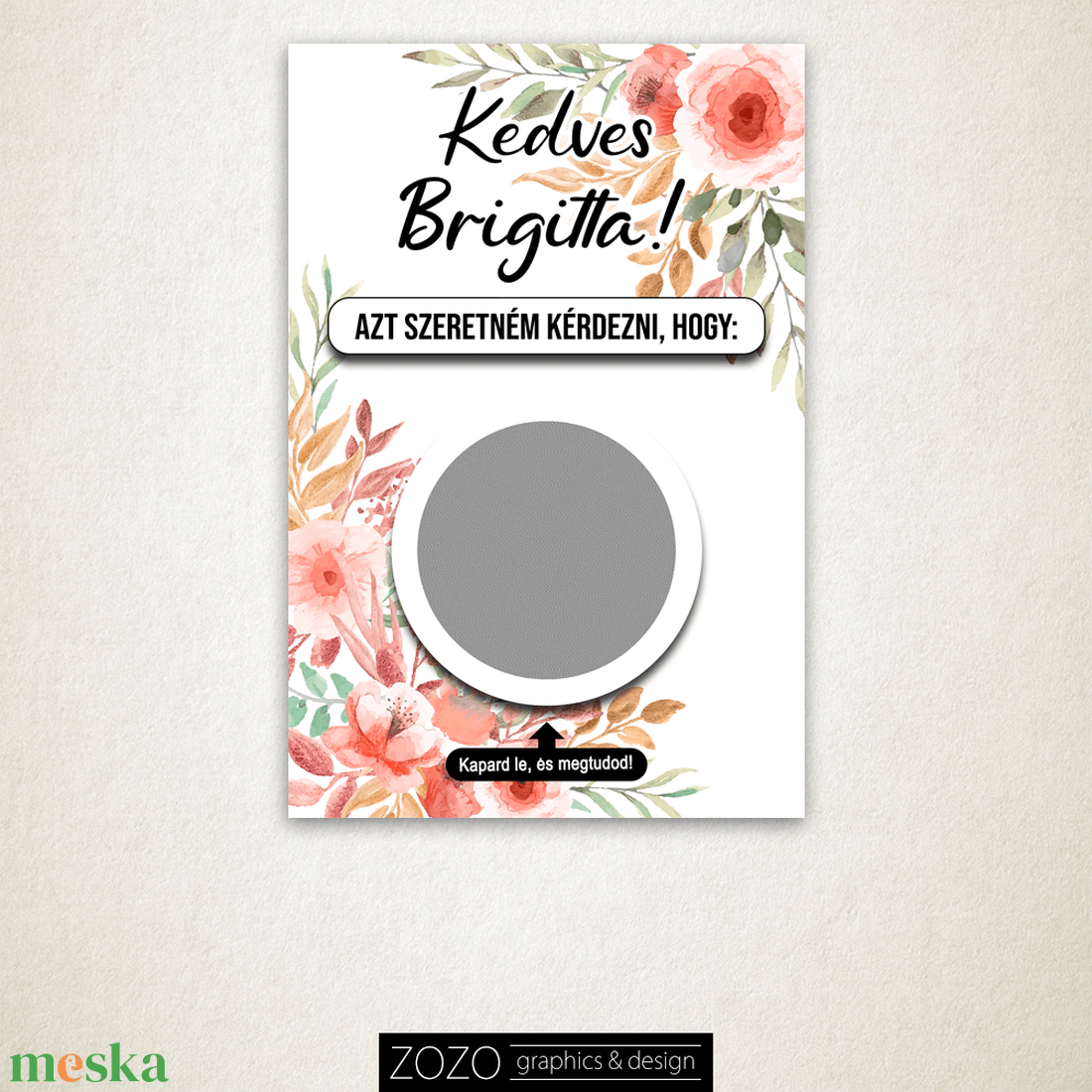 Kaparós sorsjegy bármilyen szöveggel - vicces bejelentő apa nagymama nagypapa leszel tanú koszorúslány felkérő babaváró - művészet - grafika & illusztráció - Meska.hu