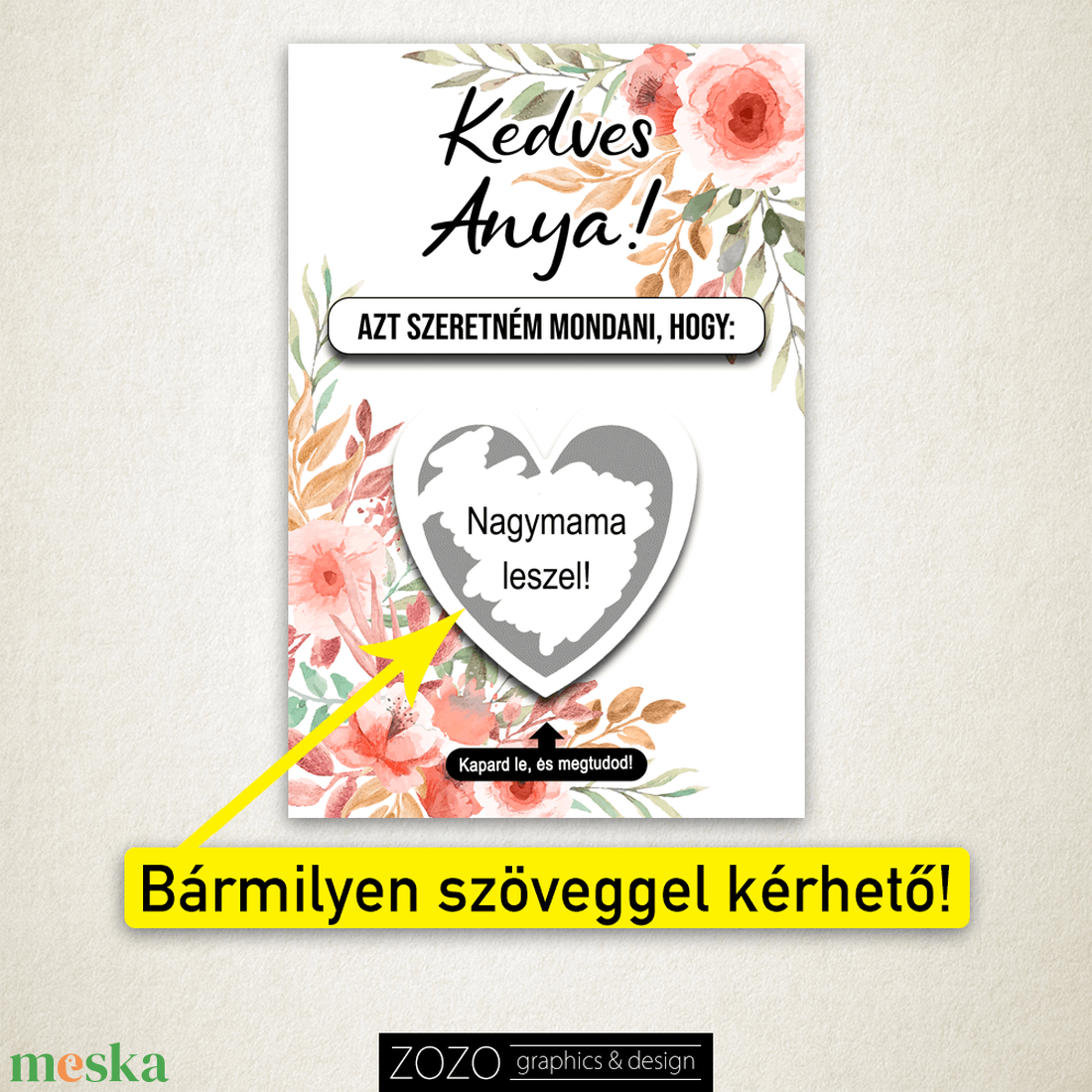 Kaparós sorsjegy bármilyen szöveggel - vicces bejelentő apa nagymama nagypapa leszel tanú koszorúslány felkérő babaváró - művészet - grafika & illusztráció - Meska.hu