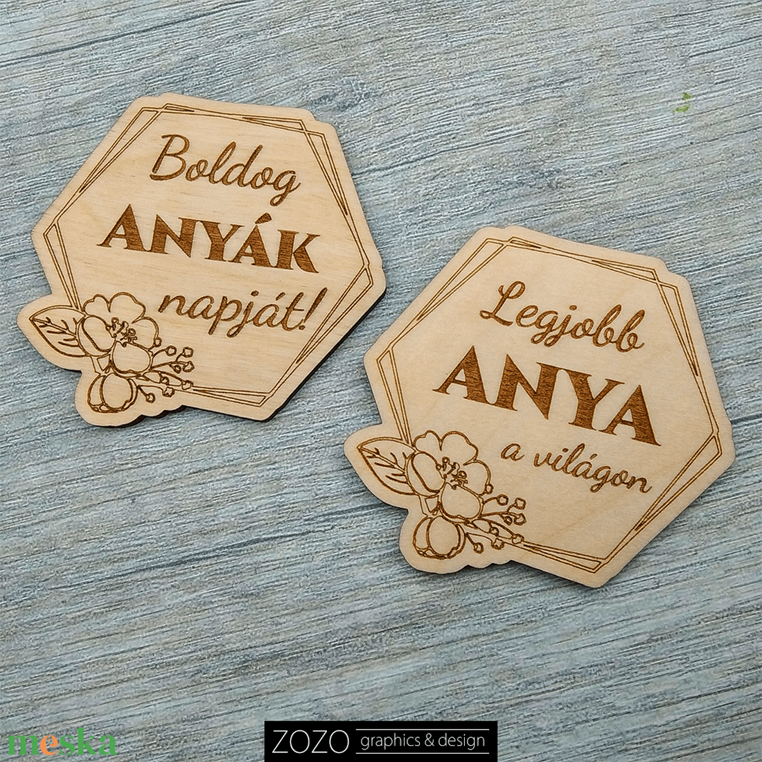 Anyák napjára hűtőmágnes egyedi anya napi ajándék fa hűtőmágnes anyák napi különleges lézervágott gravírozott kézműves   - otthon & életmód - konyhafelszerelés, tálalás - konyhai dekoráció - hűtőmágnes - Meska.hu
