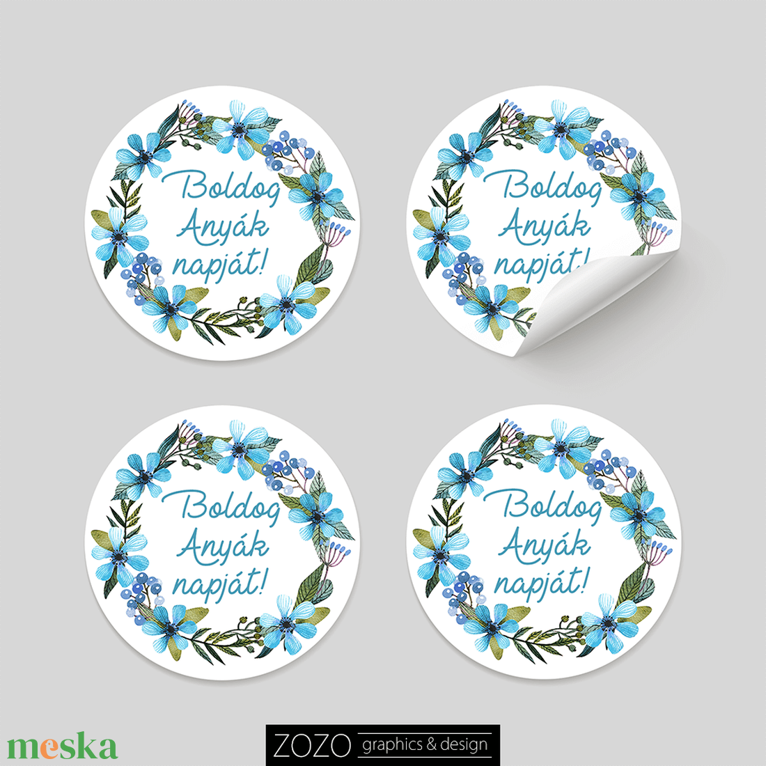 Matrica csomag kérhető egyedi szöveggel felirattal is 15-40 db Anyák napi virágos öntapadós címke - Boldog Anyák napját - otthon & életmód - papír, írószer - matrica, matrica csomag - Meska.hu