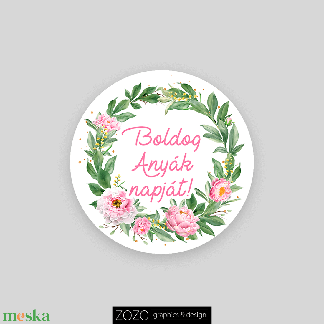 Matrica csomag kérhető egyedi szöveggel felirattal is 15-40 db Anyák napi virágos öntapadós címke - Boldog Anyák napját - otthon & életmód - papír, írószer - matrica, matrica csomag - Meska.hu