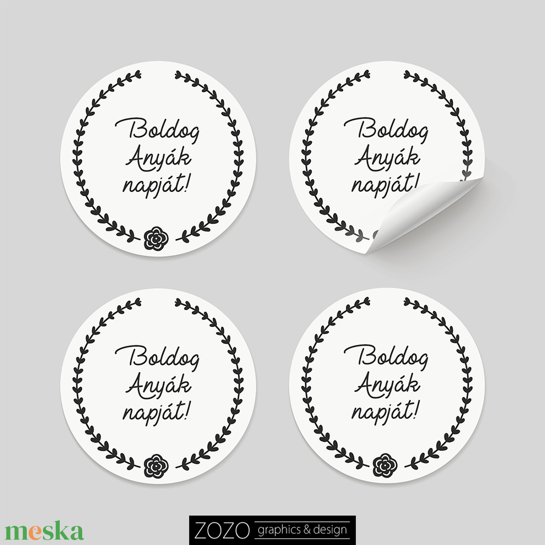 Matrica csomag kérhető egyedi szöveggel felirattal is 15-40 db Anyák napi virágos öntapadós címke - Boldog Anyák napját - otthon & életmód - papír, írószer - matrica, matrica csomag - Meska.hu