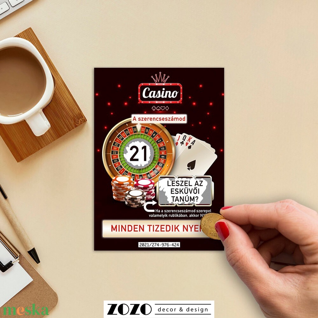 Casino egyedi kaparós felkérő bejelentő sorsjegy személyre szabott saját szöveggel bababejelentő tanúfelkérő ajándék - otthon & életmód - papír, írószer - ajándékozás kellékei - ajándék sorsjegy - Meska.hu