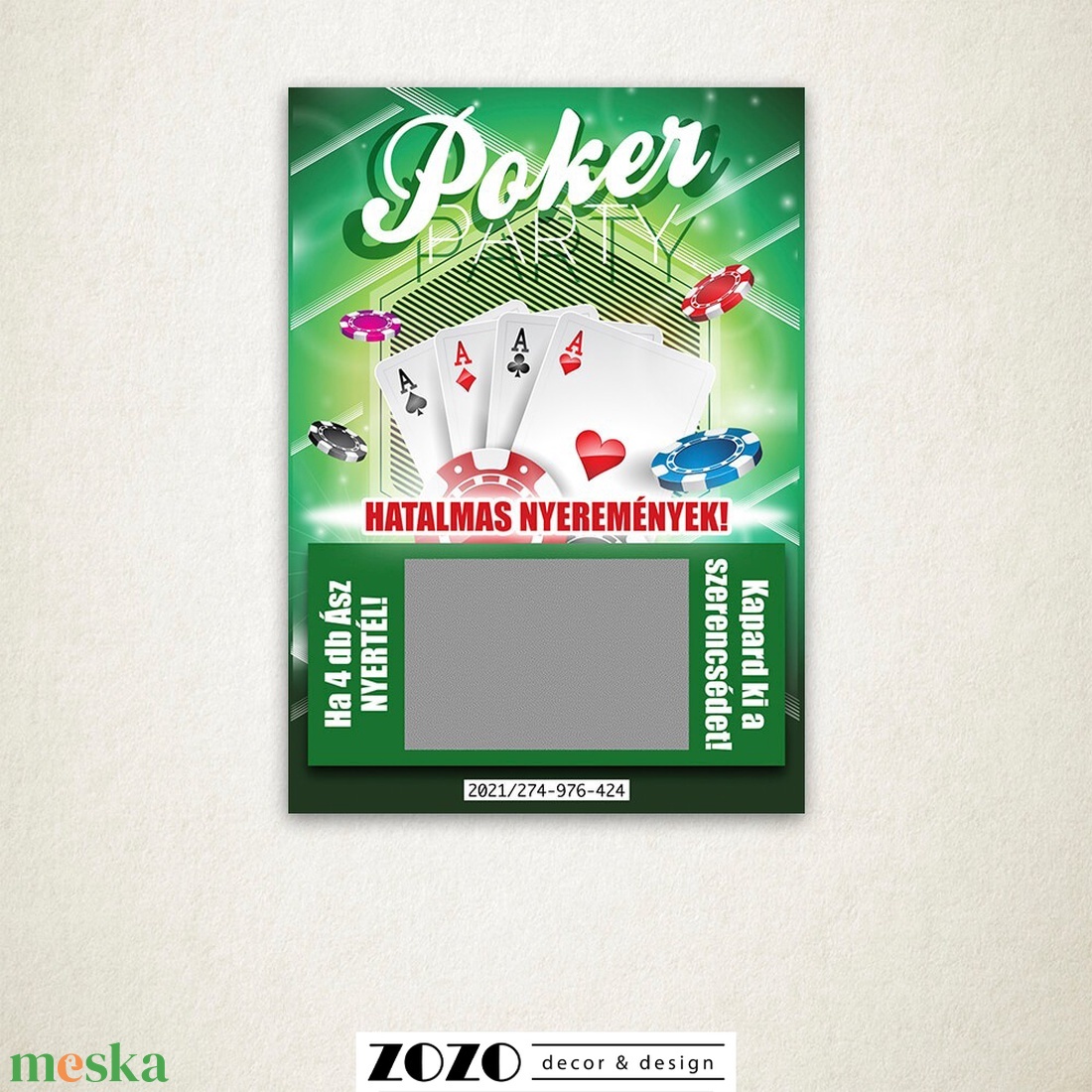 Poker egyedi kaparós felkérő bejelentő sorsjegy személyre szabott saját szöveggel bababejelentő tanúfelkérő ajándék - otthon & életmód - papír, írószer - ajándékozás kellékei - ajándék sorsjegy - Meska.hu