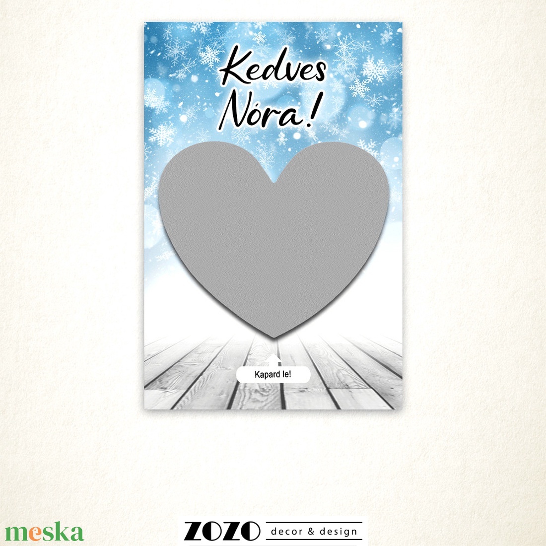 Karácsonyi egyedi kaparós lap üdvözlőkártya általad megadott saját szöveggel személyre szabott felkérő bejelentő ajándék - otthon & életmód - papír, írószer - ajándékozás kellékei - képeslap, üdvözlőlap - Meska.hu