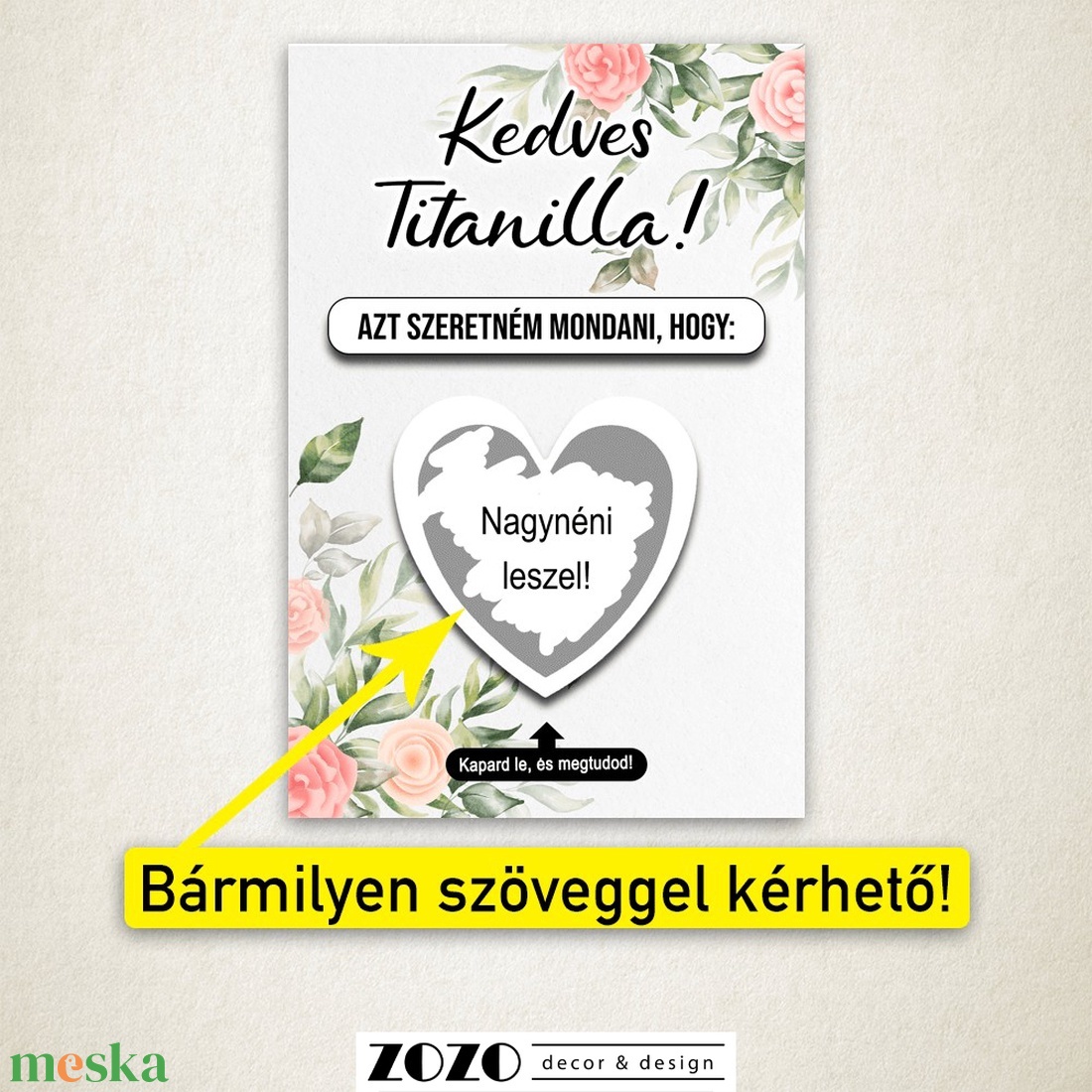 Keresztszülő tanú koszorúslány felkérő baba bejelentő egyedi kaparós sorsjegy lap kártya személyre szabott szöveggel - otthon & életmód - papír, írószer - ajándékozás kellékei - ajándék sorsjegy - Meska.hu