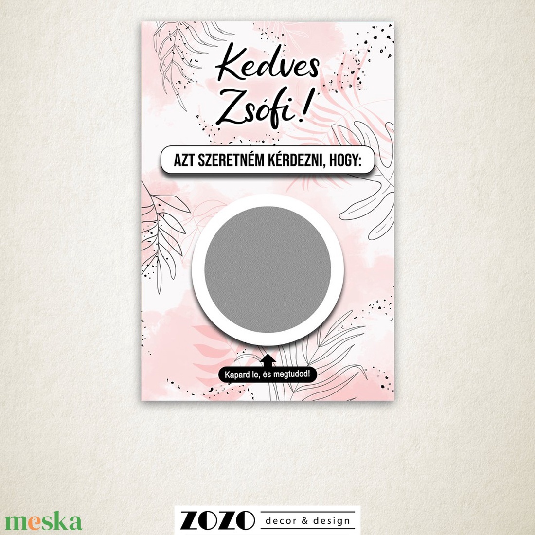 Keresztszülő tanú koszorúslány felkérő baba bejelentő egyedi kaparós sorsjegy lap kártya személyre szabott szöveggel - otthon & életmód - papír, írószer - ajándékozás kellékei - ajándék sorsjegy - Meska.hu