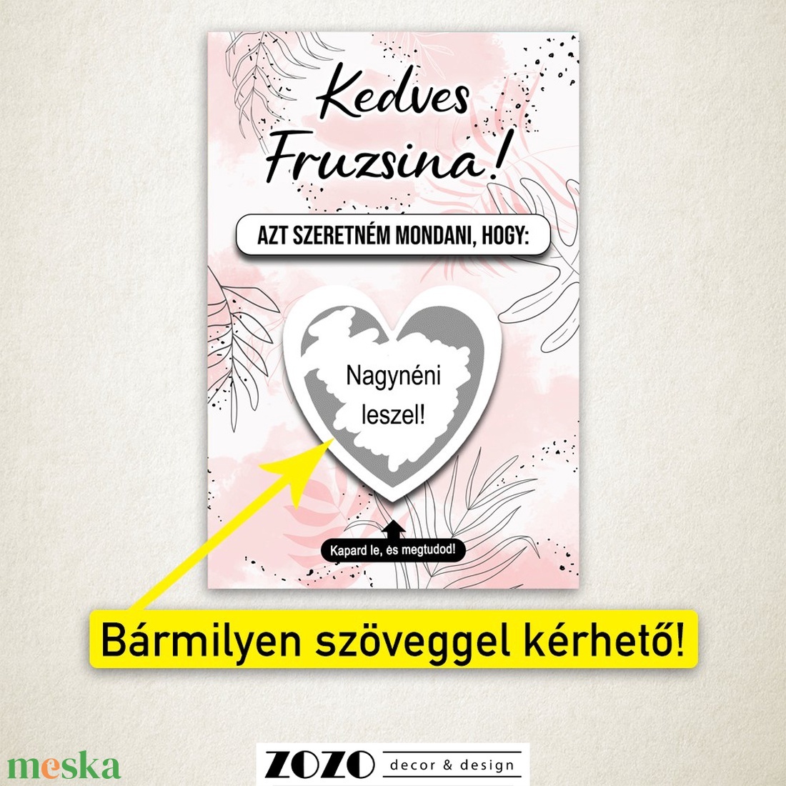 Keresztszülő tanú koszorúslány felkérő baba bejelentő egyedi kaparós sorsjegy lap kártya személyre szabott szöveggel - otthon & életmód - papír, írószer - ajándékozás kellékei - ajándék sorsjegy - Meska.hu