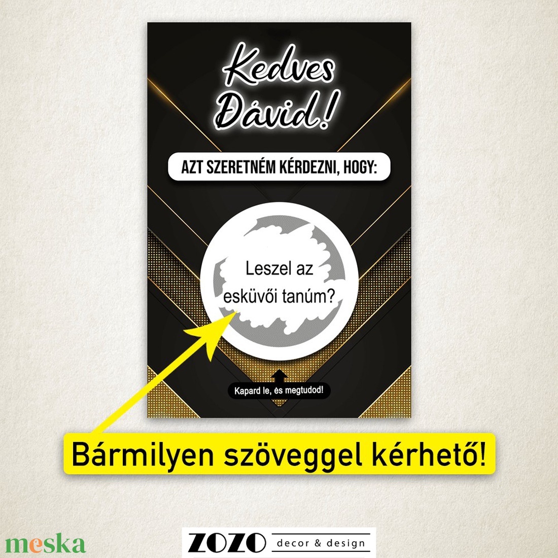 Tanú keresztszülő felkérő baba bejelentő egyedi kaparós sorsjegy lap kártya személyre szabott szöveggel - otthon & életmód - papír, írószer - ajándékozás kellékei - ajándék sorsjegy - Meska.hu
