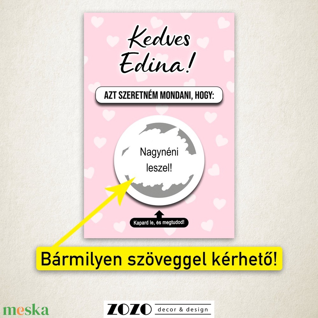 Keresztszülő tanú koszorúslány felkérő baba bejelentő egyedi kaparós sorsjegy lap kártya személyre szabott szöveggel - otthon & életmód - papír, írószer - ajándékozás kellékei - ajándék sorsjegy - Meska.hu