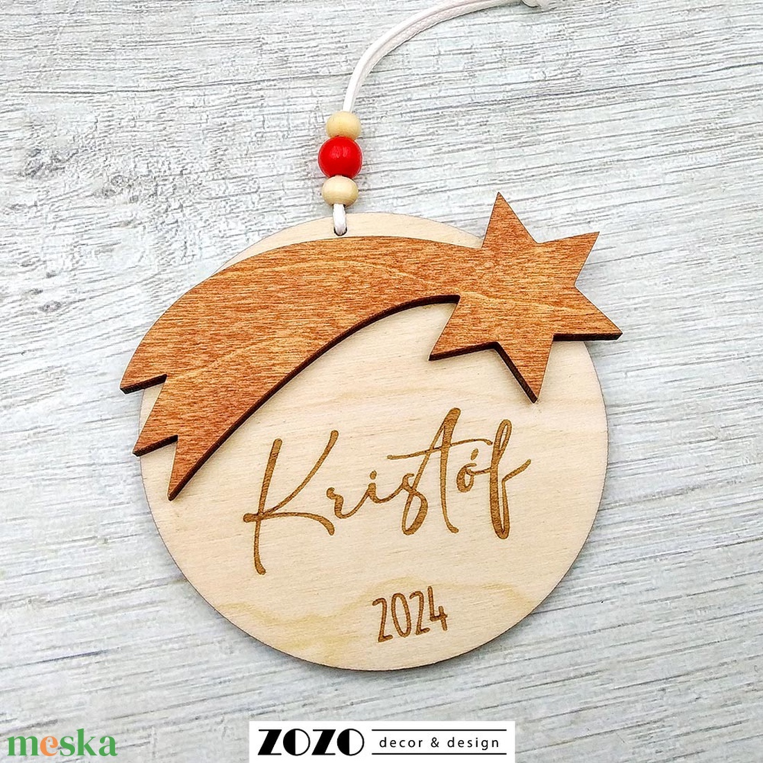 Egyedi névre szóló karácsonyfadísz karácsonyi dísz újszülött baba névvel fadekoráció személyre szabható szöveggel névvel - karácsony - karácsonyi lakásdekoráció - karácsonyfadíszek - Meska.hu