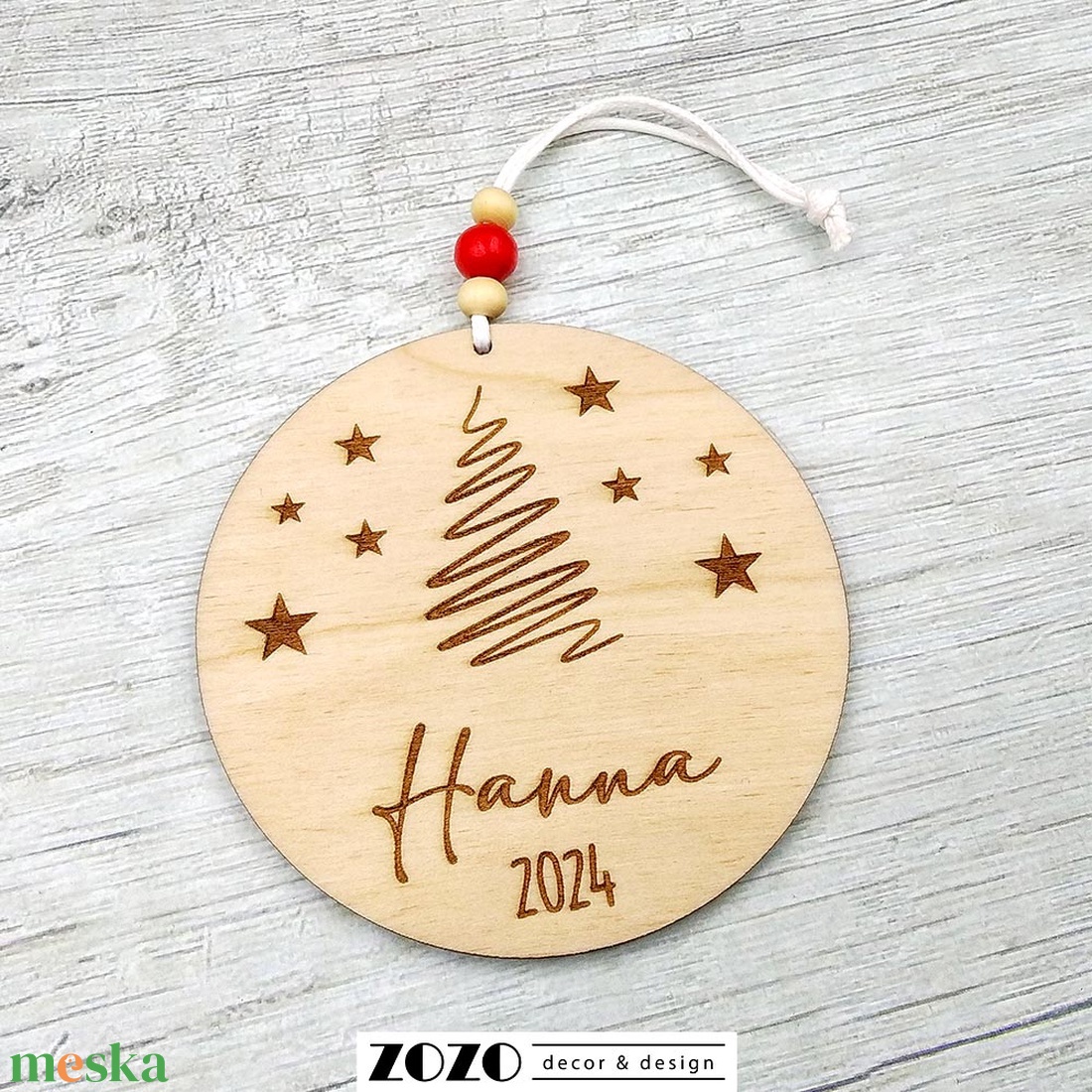 Egyedi névre szóló karácsonyfadísz karácsonyi dísz csillagos elegáns fa dekoráció személyre szabható szöveggel névvel - karácsony - karácsonyi lakásdekoráció - karácsonyfadíszek - Meska.hu