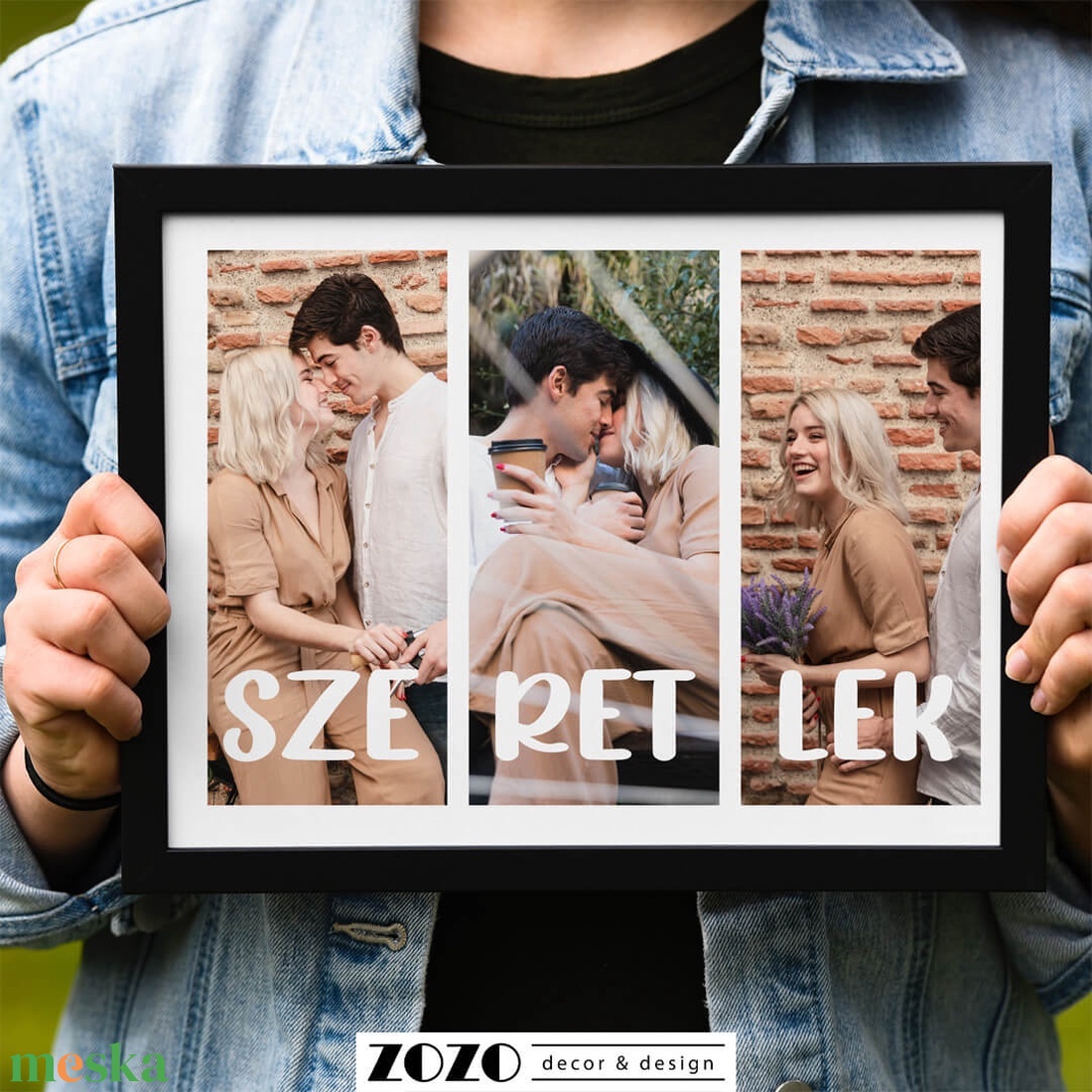 Szerelmeseknek fotókollázs fotómontázs egyedi személyre szabott fényképes fotós valentin napi ajándék ötlet dekoráció  - otthon & életmód - dekoráció - kép & falikép - poszter - Meska.hu