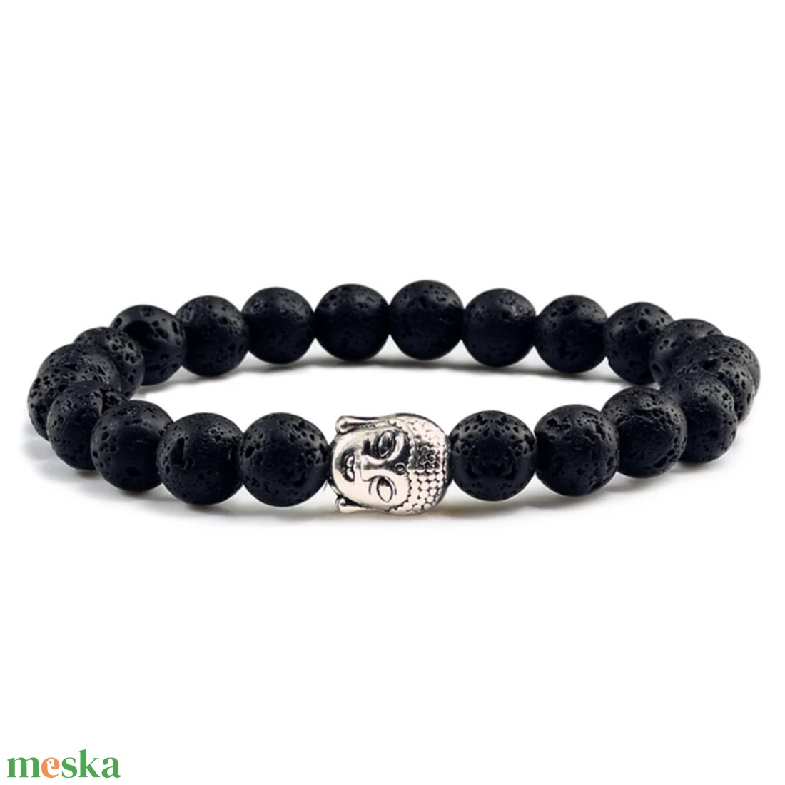Buddhafej fekete lávakő ásványkarkötő - ékszer - karkötő - ásványkarkötő - Meska.hu Buddhafej fekete lávakő ásványkarkötő - ékszer - karkötő - ásványkarkötő - Meska.hu