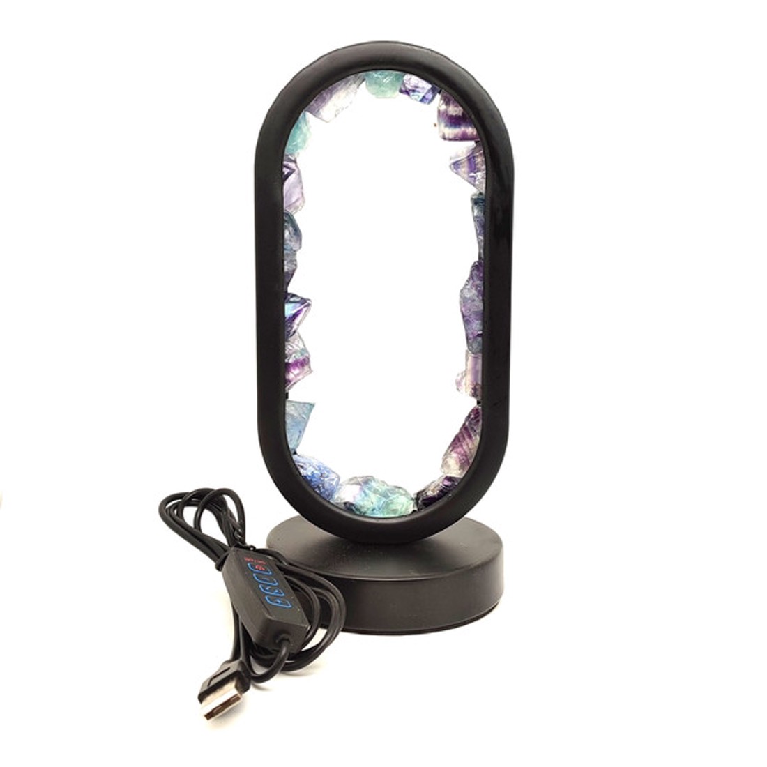 Fluorit nyers ovál ásvány hangulatlámpa 21�10 cm -  - Meska.hu