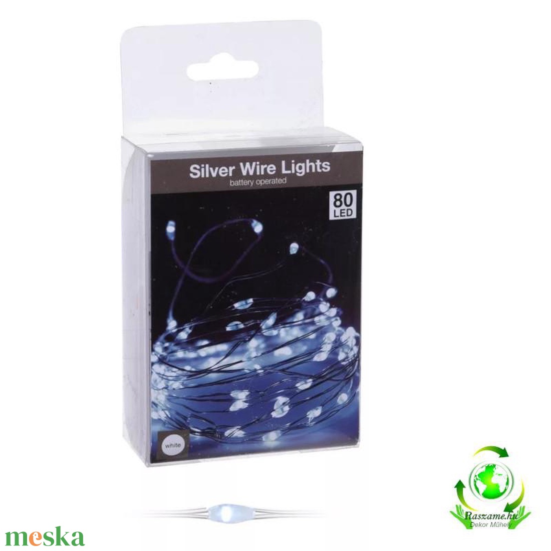 80 led-es ezüst drótkábeles fényfüzér elemes (elem nélkül) - hideg fehér - kellékek & szerszámok - dekorációs kellékek - led-es fényfüzér - Meska.hu 80 led-es ezüst drótkábeles fényfüzér elemes (elem nélkül) - hideg fehér - kellékek & szerszámok - dekorációs kellékek - led-es fényfüzér - Meska.hu