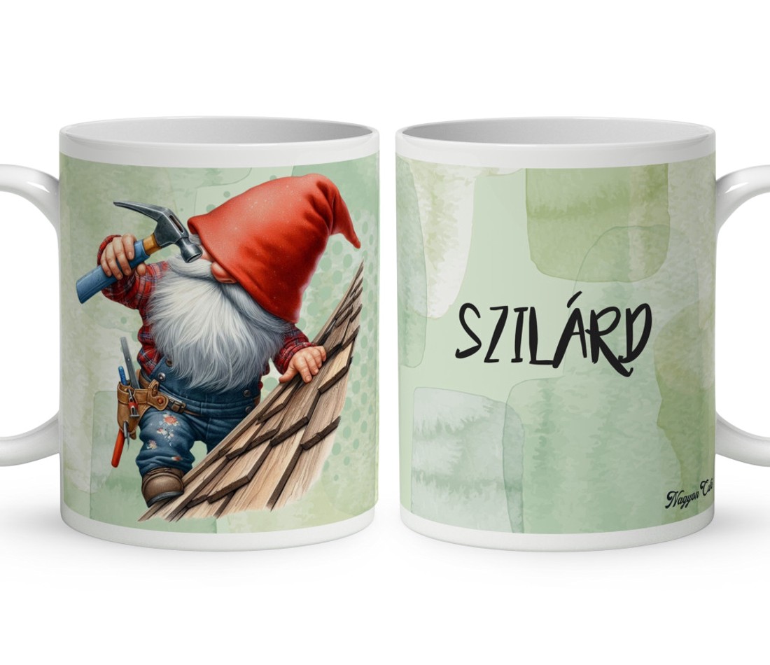 Névvel kérhető - Ács Ezermester manó mintás bögre - otthon & életmód - konyhafelszerelés, tálalás - tálalás - bögre & csésze - Meska.hu