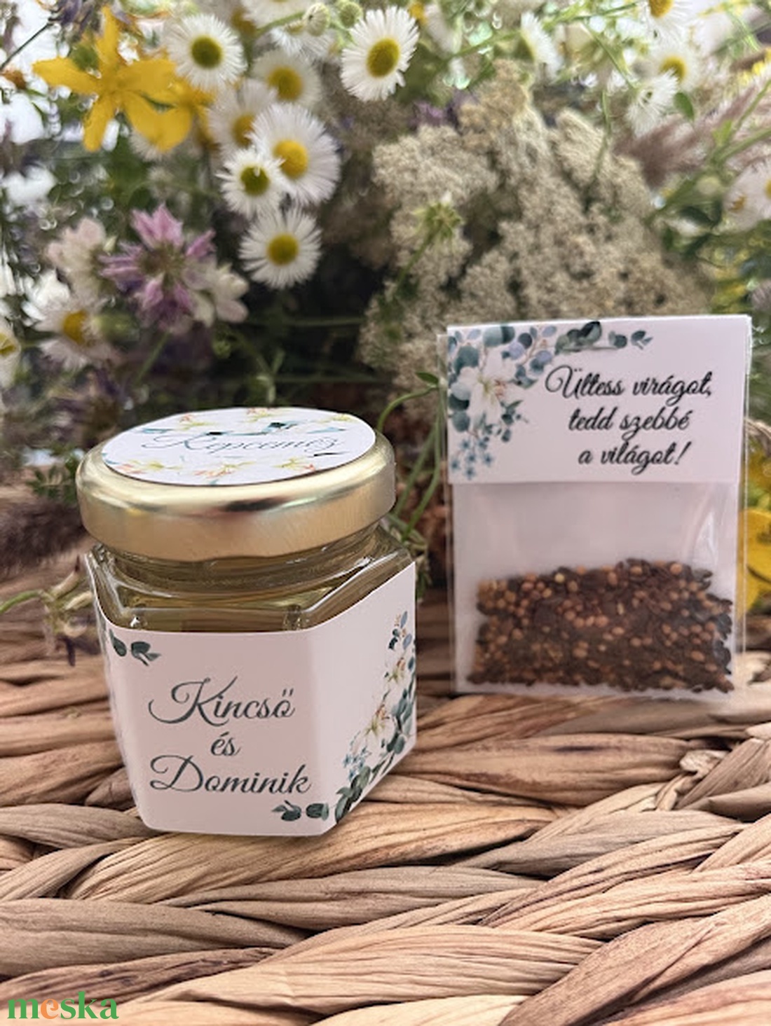 Személyre szabható köszönőajándék, Miniméz esküvőre - esküvő - emlék & ajándék - köszönőajándék - Meska.hu