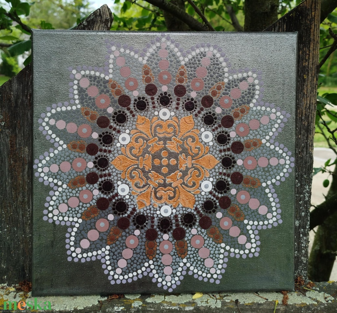 Tavaszi borongós mandala - művészet - festmény - akril - Meska.hu Tavaszi borongós mandala - művészet - festmény - akril - Meska.hu