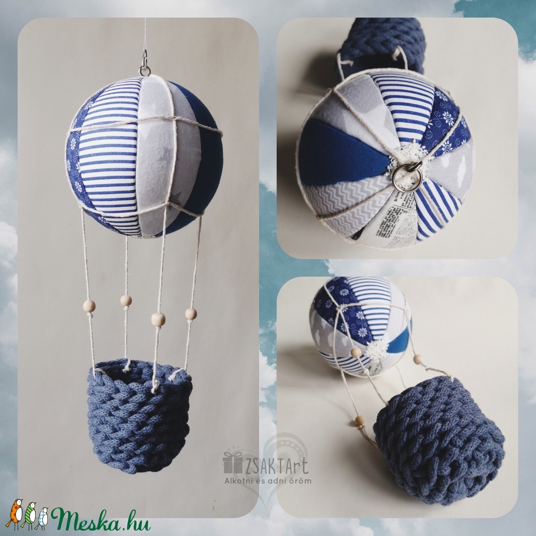 Hőlégballon gyerekszoba dekoráció  - otthon & életmód - dekoráció - Meska.hu