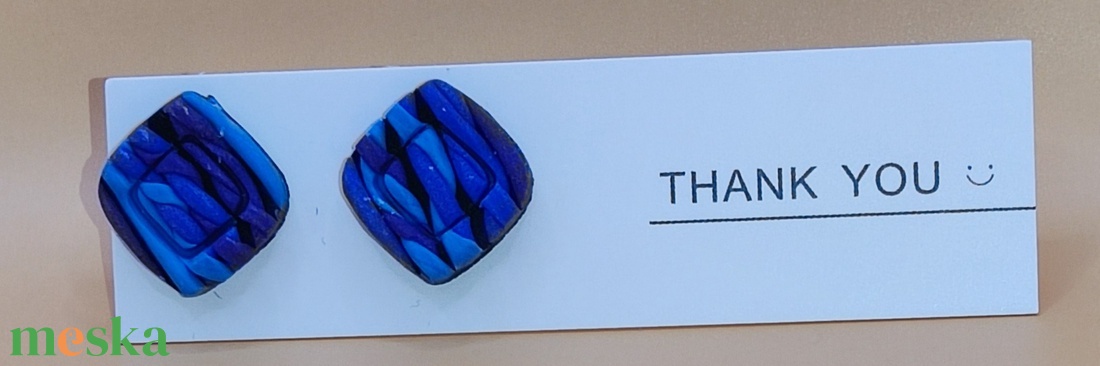 Kékség - ékszer - fülbevaló - pötty fülbevaló - Meska.hu