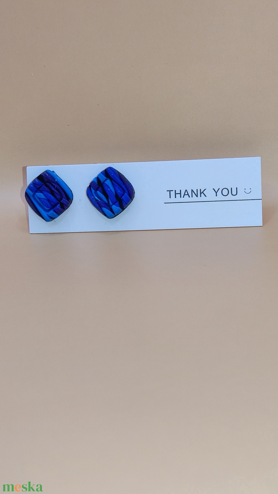 Kékség - ékszer - fülbevaló - pötty fülbevaló - Meska.hu