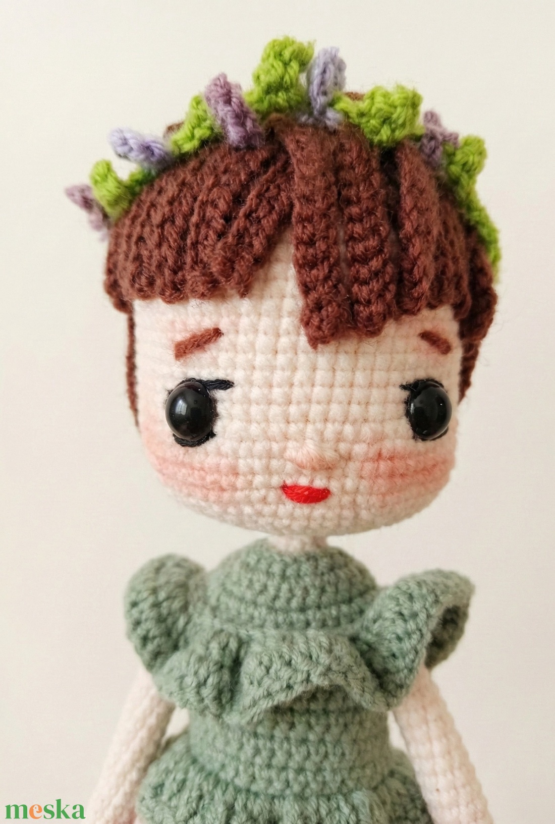 Virágkoszorús baba  - játék & sport - baba & babaház - babaház - Meska.hu