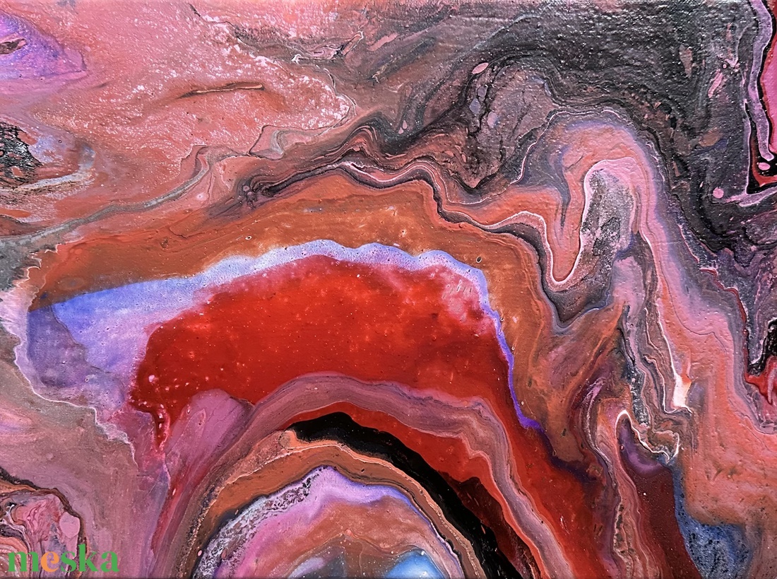 Akril �kavalkád fluid art festmény - művészet - festmény - akril - Meska.hu